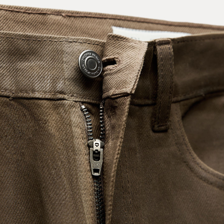 Moudda ZARA - Pantalon ciré marron - Tunisie 4