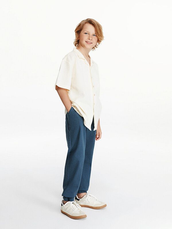 Moudda LC Waikiki - Pantalon en tissu pour Garçon couleur Bleu indigo - Tunisie 1