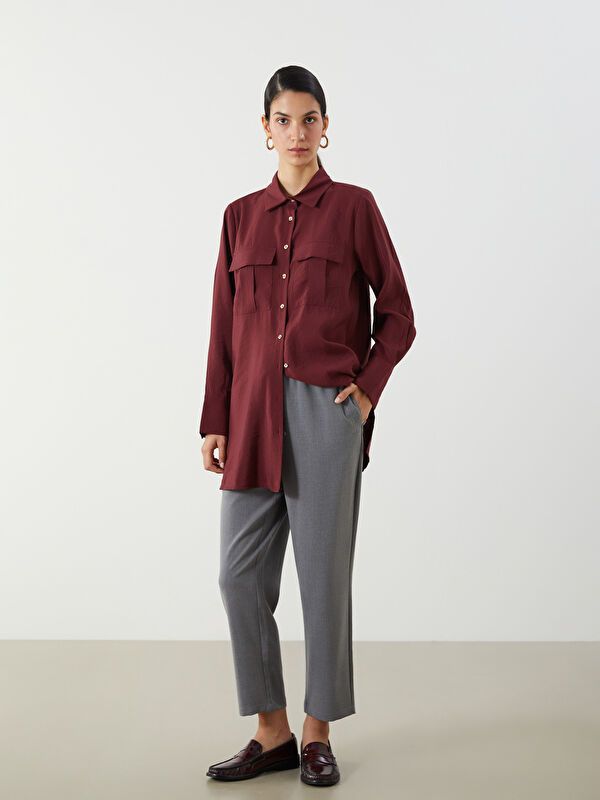 Moudda LC Waikiki - Pantalon tissé moyen Femme Mélange de gris - Tunisie 1