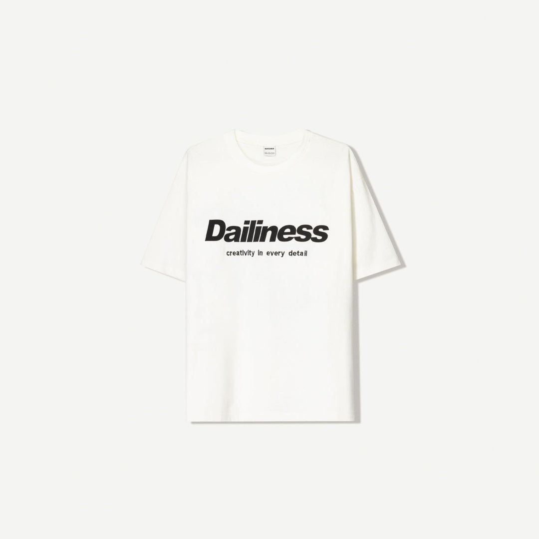 Moudda BERSHKA - T-Shirt Relax - Imprimé Casual Dailiness - Tunisie 1