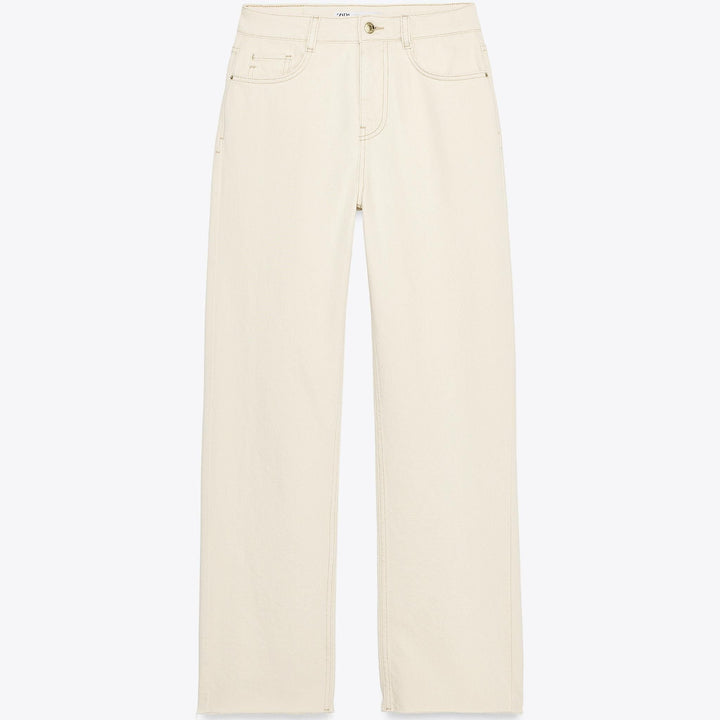 Moudda ZARA - Denim - Taille Haute & Coupe Droite Cheville - Tunisie 1