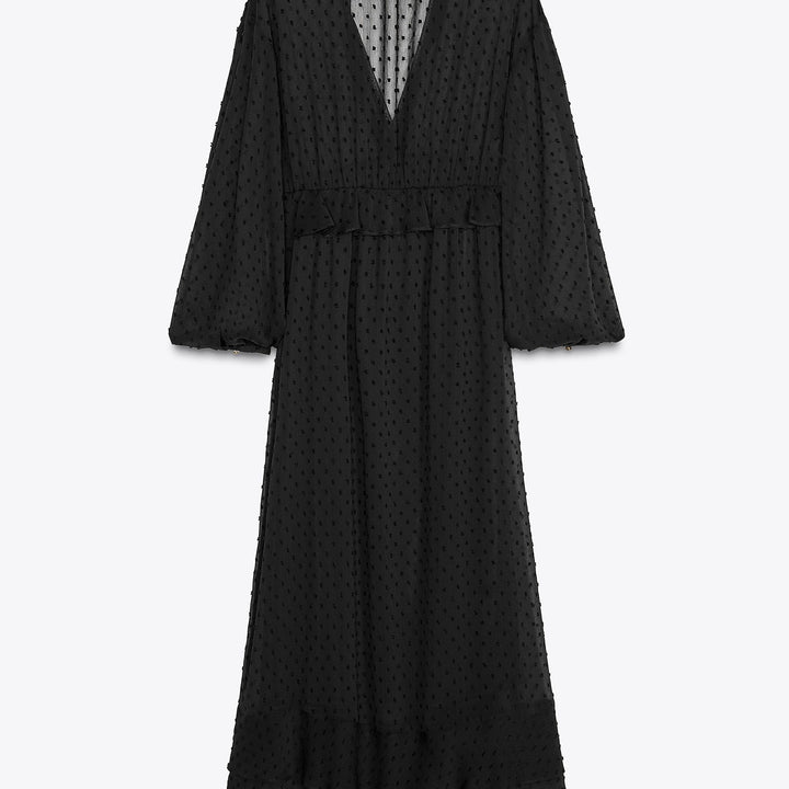 Moudda ZARA - Robe Midi Plumetis - Volants - Tunisie 2