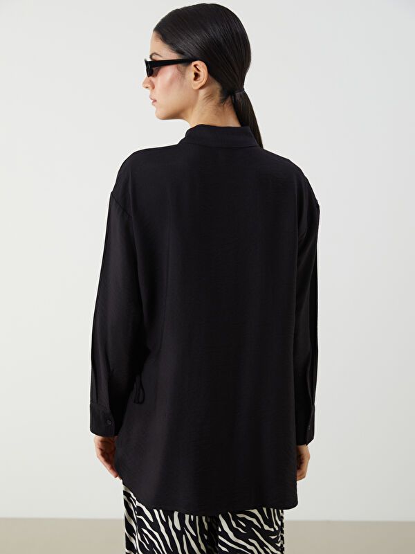 Moudda LC Waikiki - Tunique tissée manches longues Femme Noir - Tunisie 4