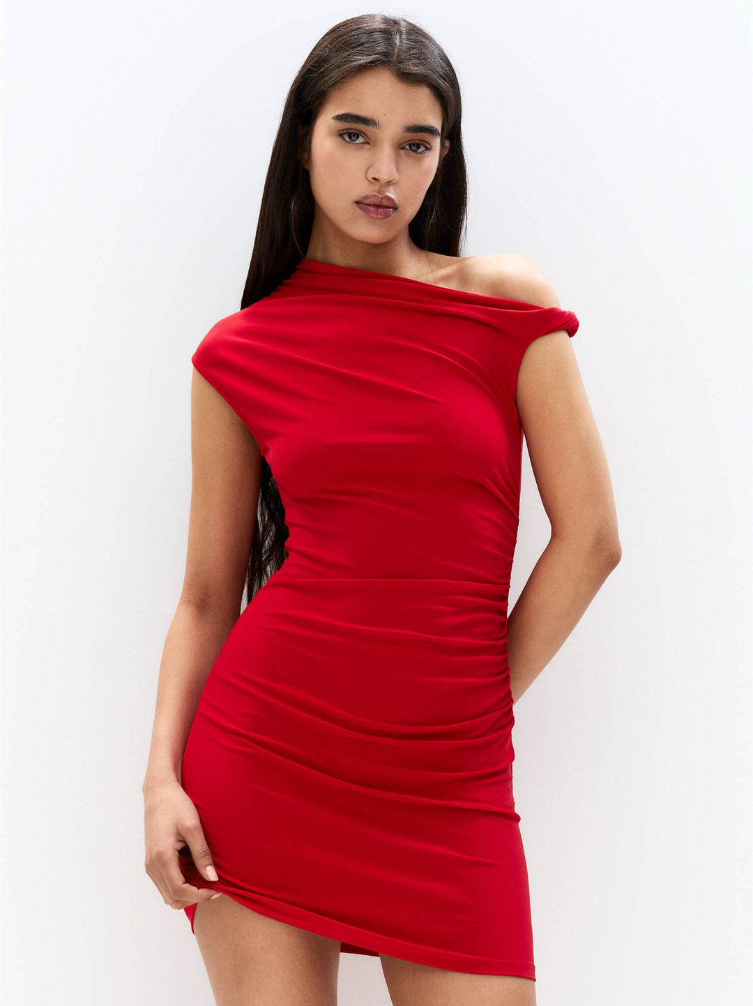 Moudda PULL & BEAR - Robe Mini - Manches Courtes, Asymétrique & Nœud - Tunisie 2