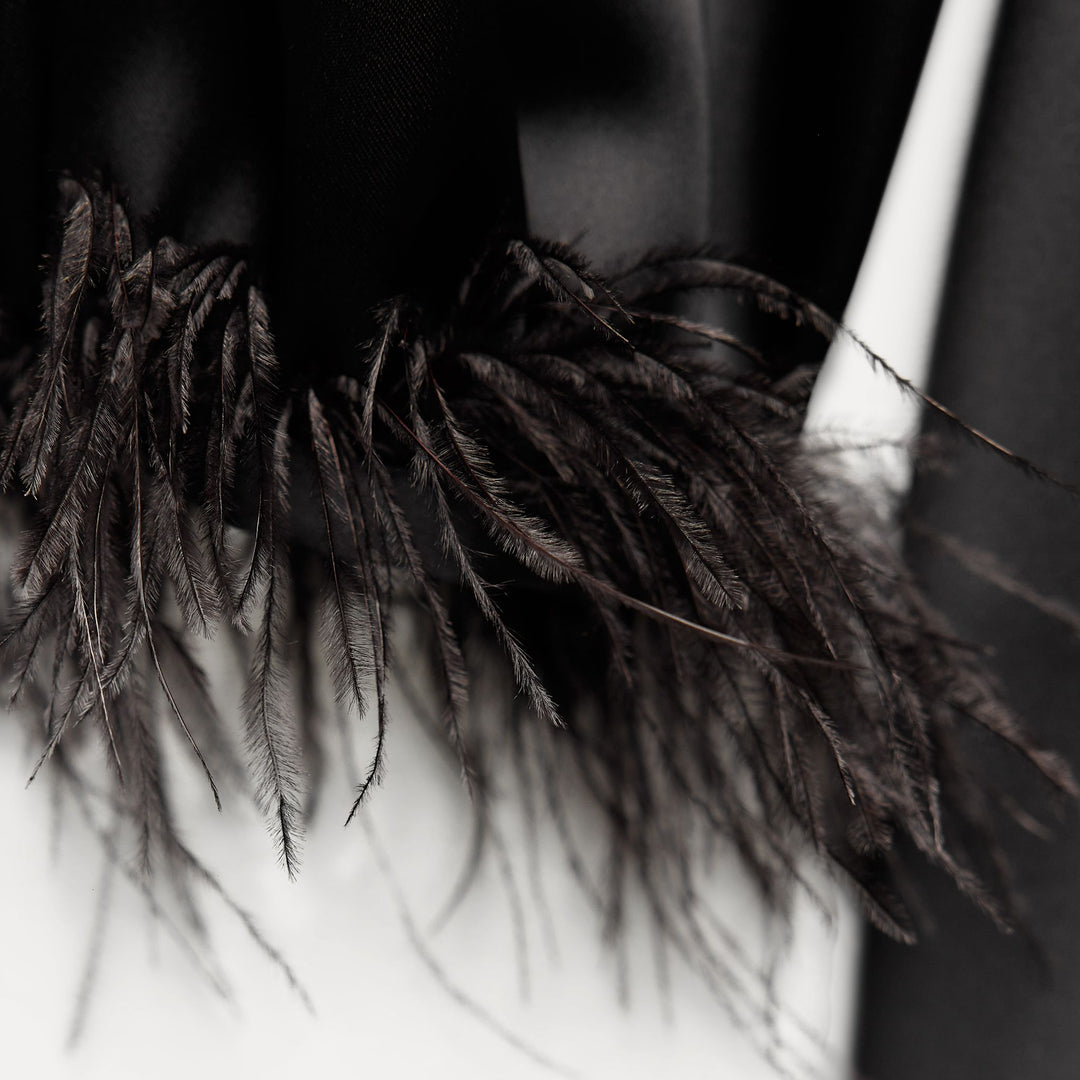 Moudda ZARA - Robe courte satinée dos nu détail plumes - Tunisie 4