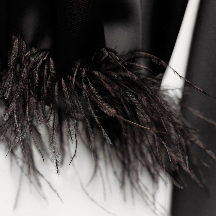 Moudda ZARA - Robe courte satinée dos nu détail plumes - Tunisie 4