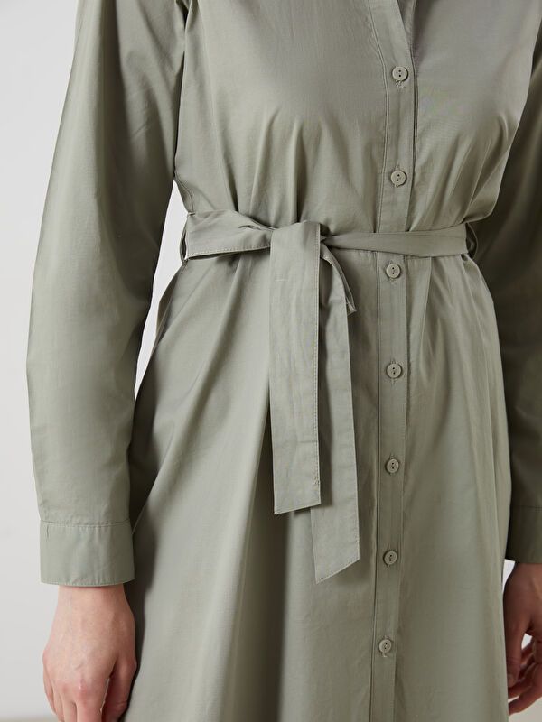 Moudda LC Waikiki - Robe tissée manches longues Femme Kaki - Tunisie 3