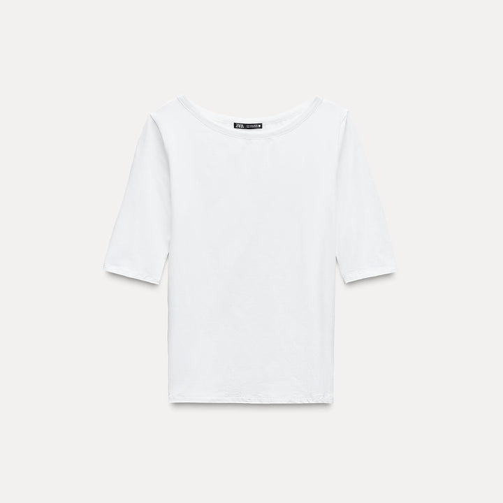 Moudda ZARA - T-shirt encolure bateau coton/élasthanne - Tunisie 2