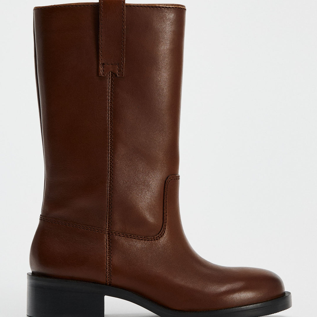 Moudda ZARA - Bottine plate cuir mi-mollet - Tunisie 1