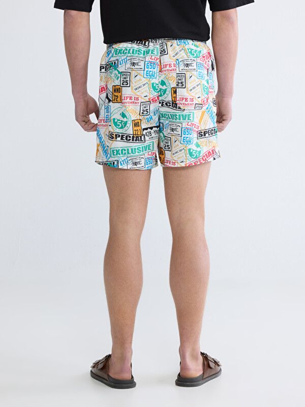 Moudda LC Waikiki - Maillot de bain pour Homme couleur Blanc imprimé - Tunisie 4