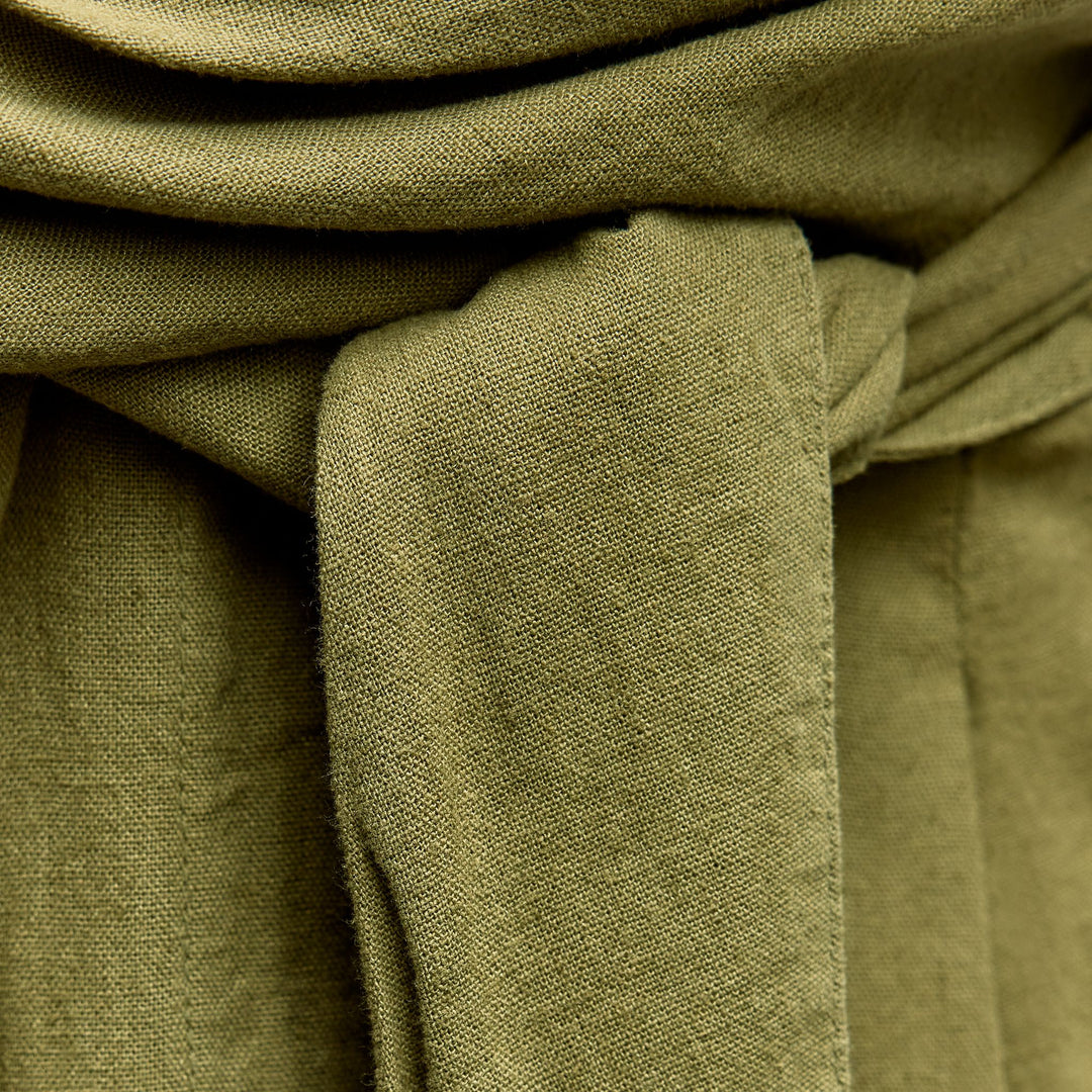 Moudda ZARA - Combinaison manches courtes lin/viscose nouée à la taille - Tunisie 3
