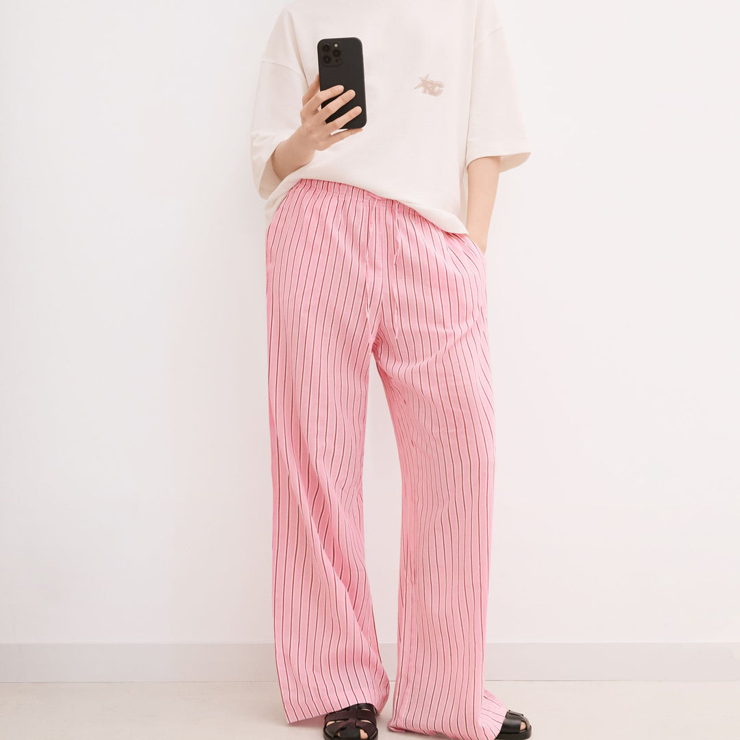 Moudda BERSHKA - Pantalon Pyjama - Rayures Multicolores - Tunisie 1