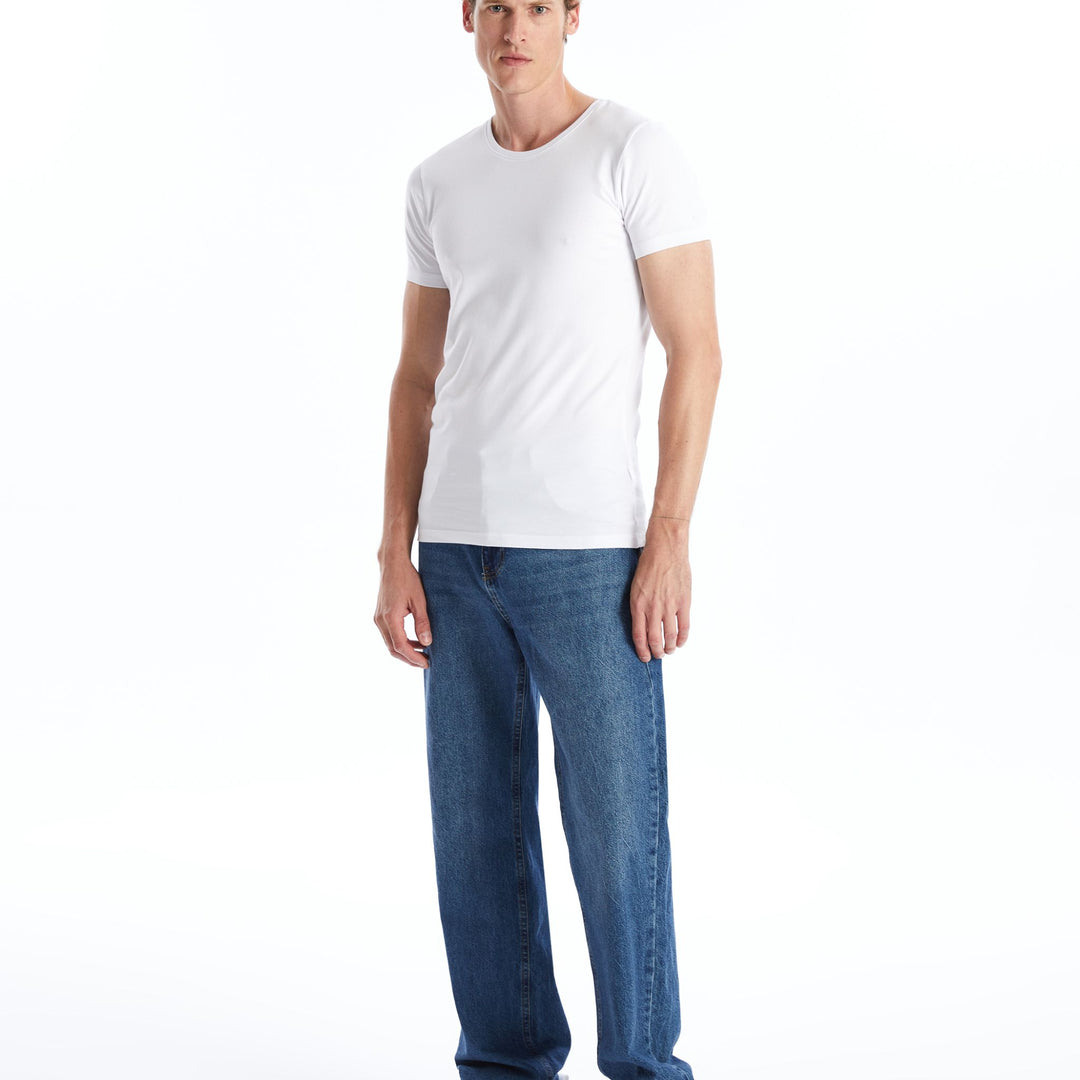 Moudda LC Waikiki - Débardeur sous-vêtement jersey manches courtes Homme Blanc optique - Tunisie 3