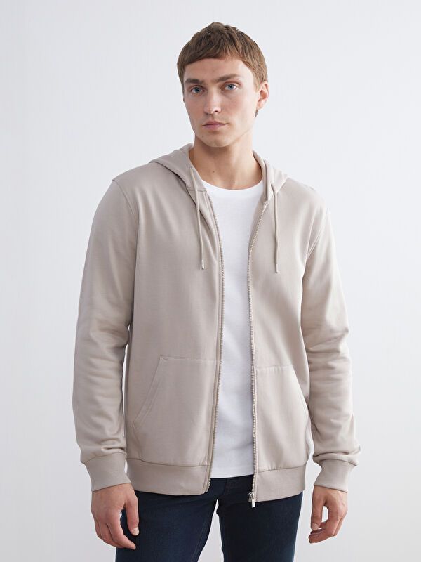Moudda LC Waikiki - Cardigan jersey basique Homme Beige - Tunisie 1