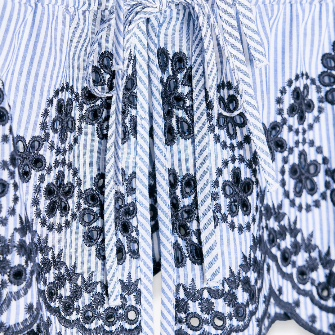 Moudda ZARA - Body - Manches Bouffantes, Nœuds & Broderie Suisse - Tunisie 3
