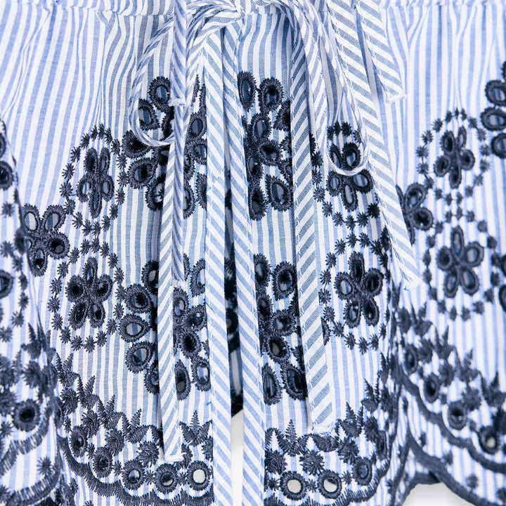 Moudda ZARA - Body - Manches Bouffantes, Nœuds & Broderie Suisse - Tunisie 3