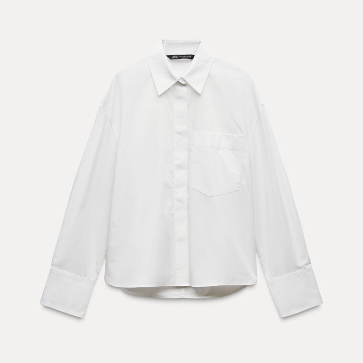 Moudda ZARA - Chemise mi-longue en popeline, poche - Tunisie 2