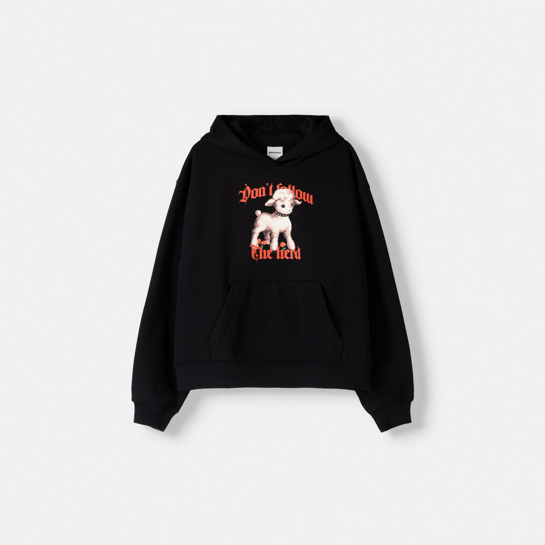 Moudda BERSHKA - Sweat à Capuche Don't Follow The Herd - Tunisie 1