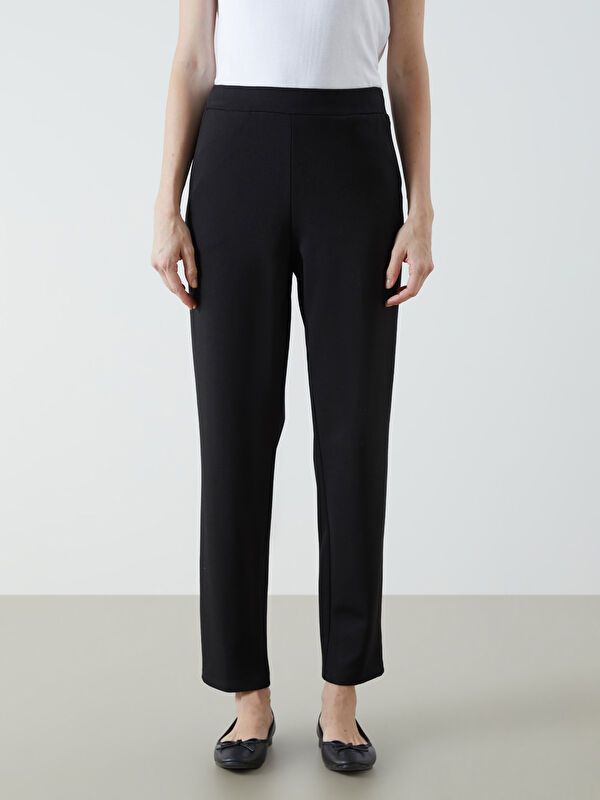 Moudda LC Waikiki - Pantalon tissé moyen basique Femme Noir - Tunisie 2