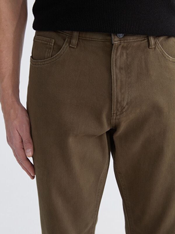 Moudda LC Waikiki - Pantalon basique en jean pour Homme couleur Vert kaki - Tunisie 3