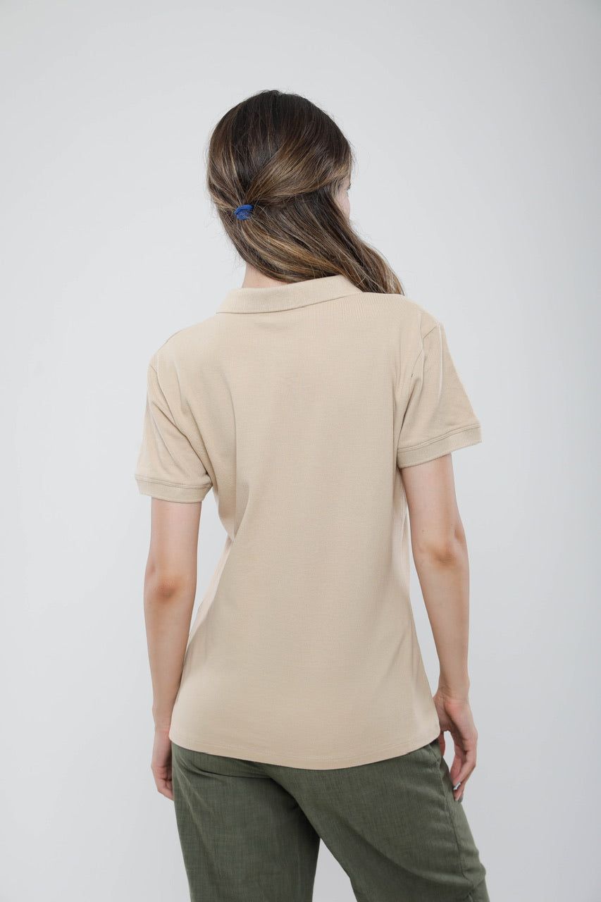 Moudda Billiorich - Polo Femme Slim Fit en Piqué de Coton - Tunisie 4