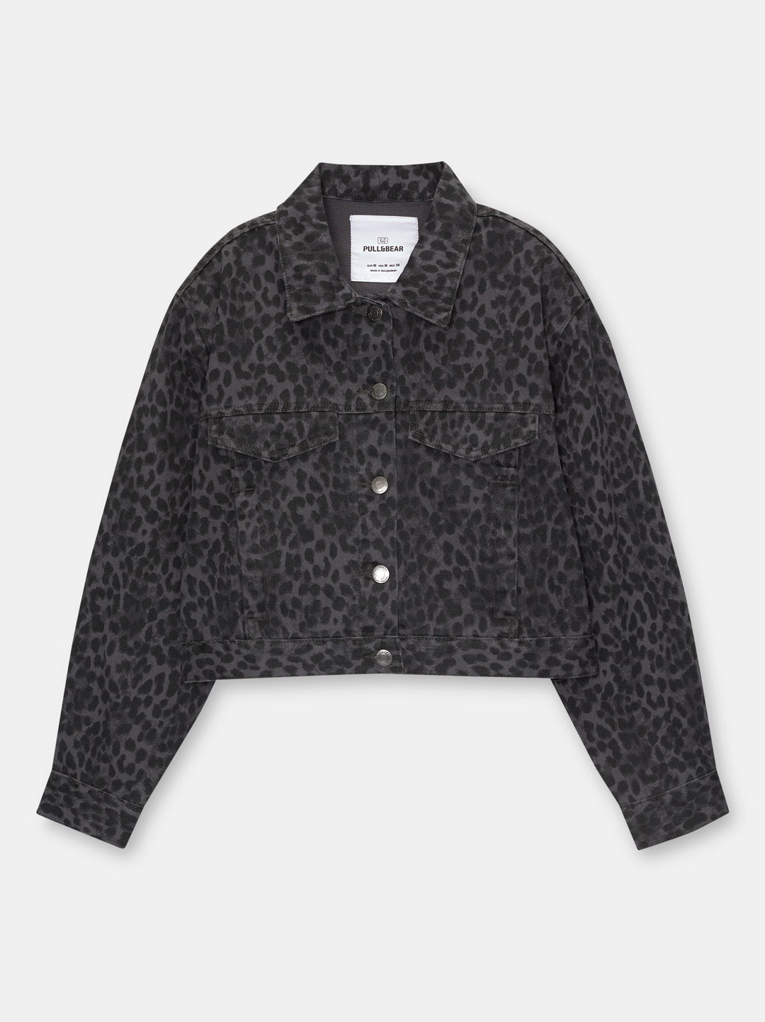 Moudda PULL & BEAR - Veste Boxy Léopard Gris - Tunisie 1