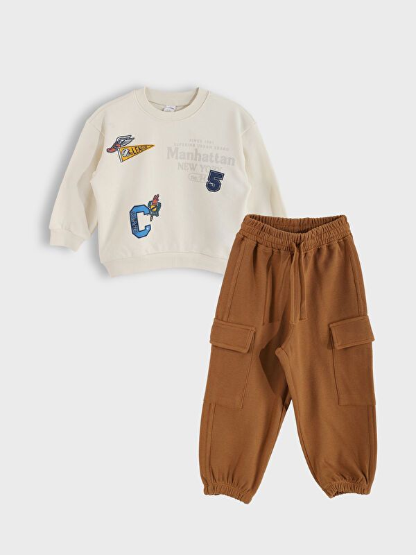 Moudda LC Waikiki - Ensemble tissé Garçon Beige clair - Tunisie 1