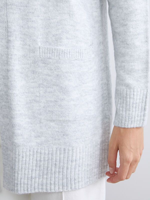 Moudda LC Waikiki - Cardigan tricot épais Femme Mélange de gris - Tunisie 3