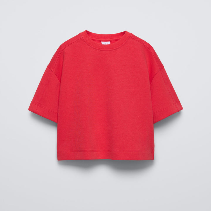 Moudda ZARA - T-shirt fille manches courtes, maille interlock duo - Tunisie 1