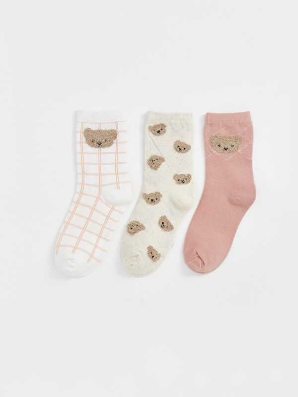 Moudda LC Waikiki - Chaussettes courtes Fille Crème - Tunisie 2