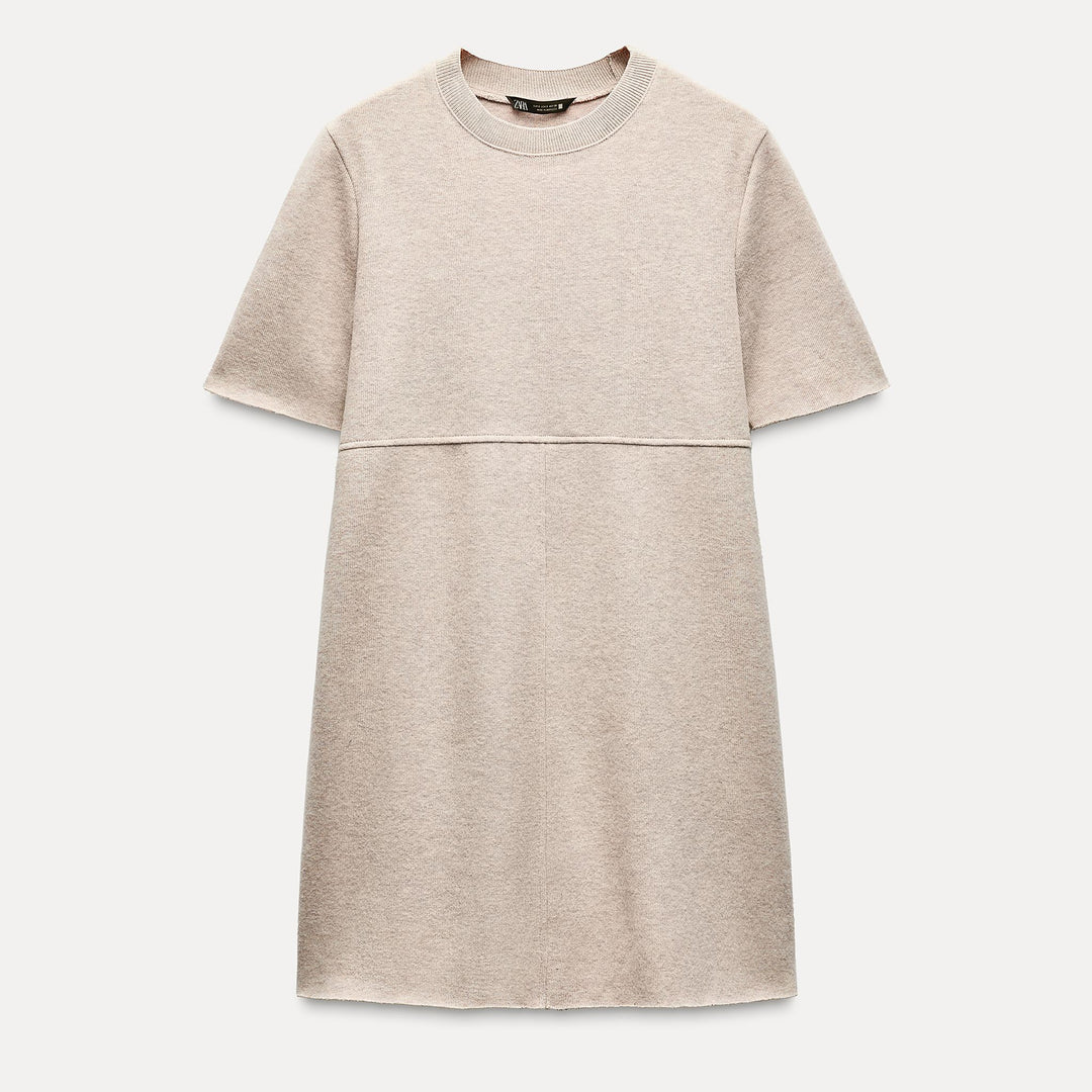 Moudda ZARA - Robe courte toucher doux, beige - Tunisie 2