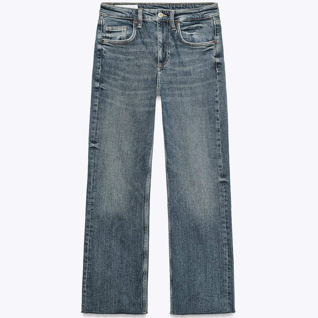 Moudda ZARA - Pantalon Flare Cropped - 5 Poches & Taille Haute - Tunisie 1