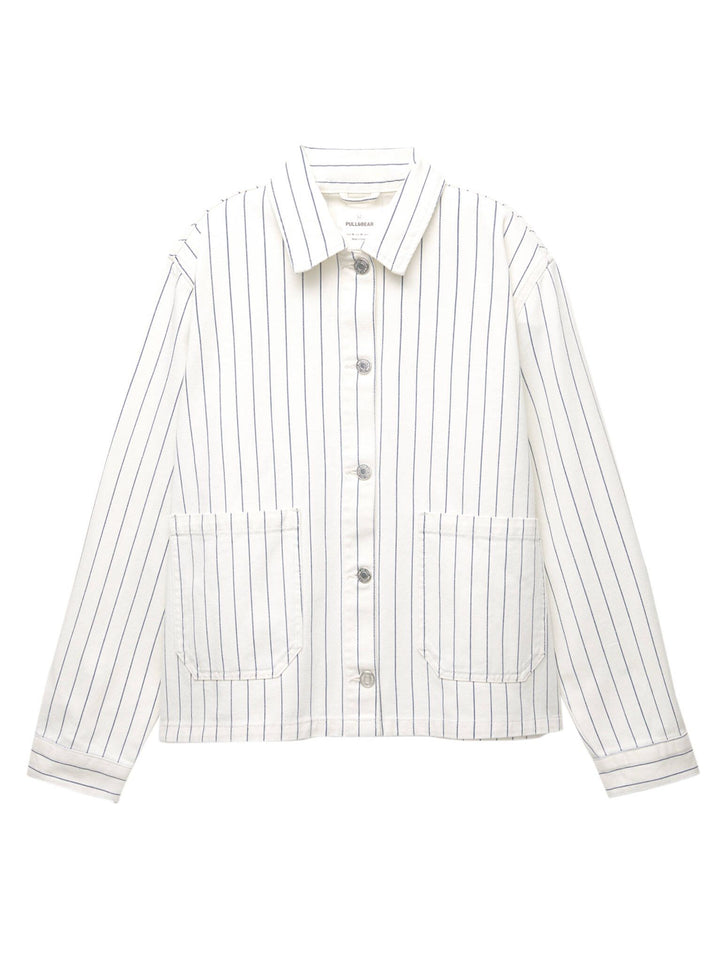 Moudda PULL & BEAR - Veste Blanche - Rayures - Tunisie 1