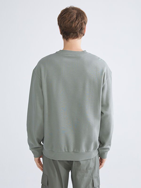 Moudda LC Waikiki - Sweatshirt en jersey Homme Vert terne - Tunisie 4