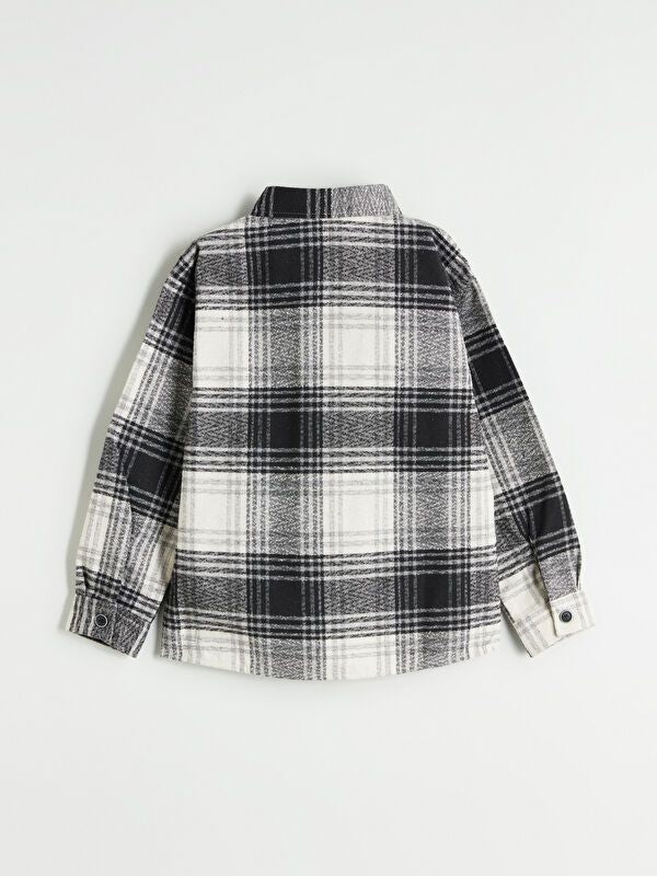 Moudda LC Waikiki - Chemise tissée manches longues Garçon À carreaux noirs - Tunisie 3