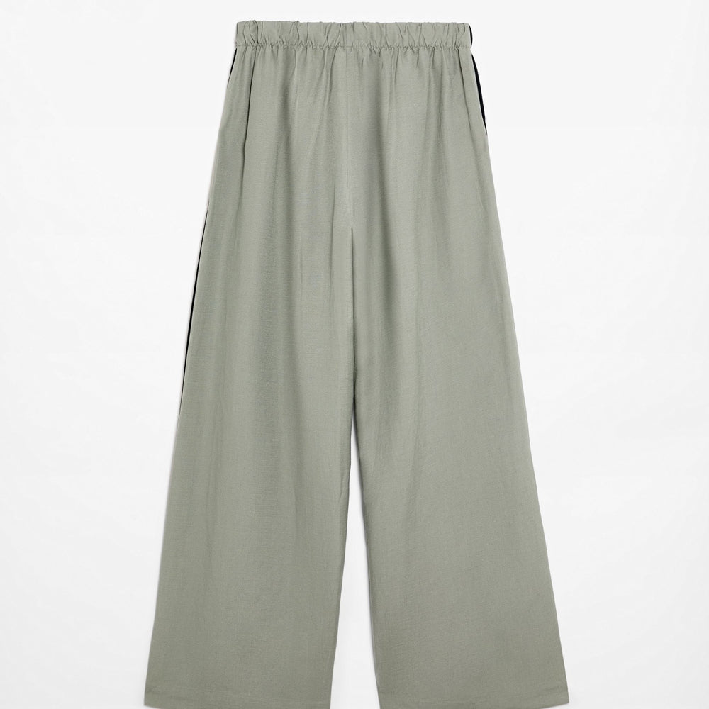 Moudda Oysho - Pantalon Lin avec Finitions Latérales Taille Haute - Tunisie 2