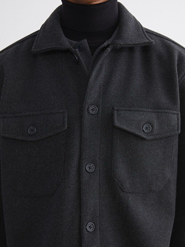 Moudda LC Waikiki - Veste-chemise tissée Homme Anthracite - Tunisie 3