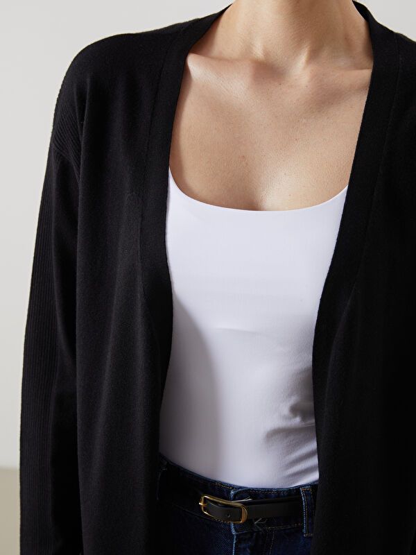 Moudda LC Waikiki - Cardigan fin en tricot Femme Noir - Tunisie 3