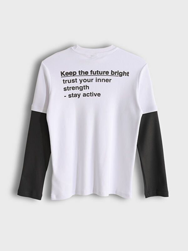 Moudda LC Waikiki - T-shirt en jersey manches longues Garçon Buxe blanc - Tunisie 2