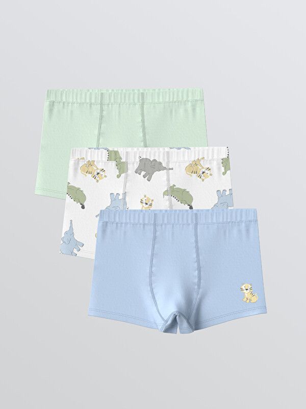 Moudda LC Waikiki - Boxer en jersey pour Garçon couleur Écru imprimé - Tunisie 1