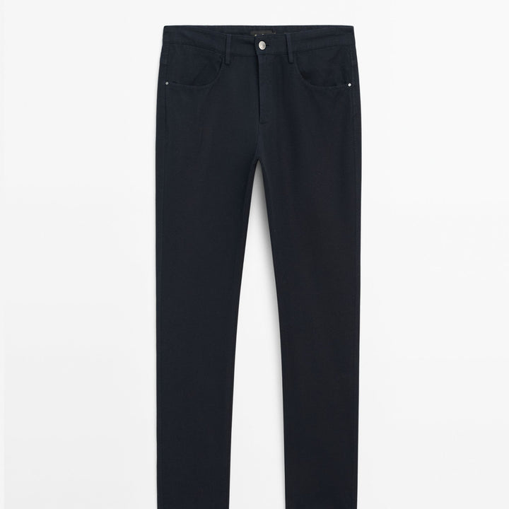 Moudda Massimo Dutti - Pantalon jean coton/lin coupe fuselée - Tunisie 2