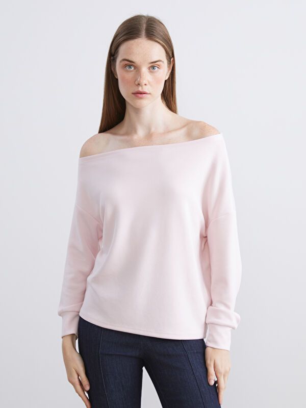 Moudda LC Waikiki - Sweatshirt en jersey Femme Rose clair - Tunisie 1