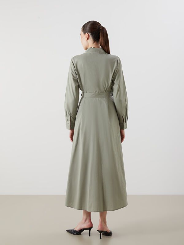 Moudda LC Waikiki - Robe tissée manches longues Femme Kaki - Tunisie 4