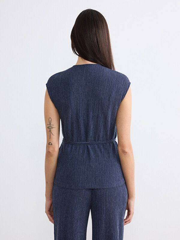 Moudda LC Waikiki - Pack jersey à maches courtes pour Femme couleur Bleu marine - Tunisie 4