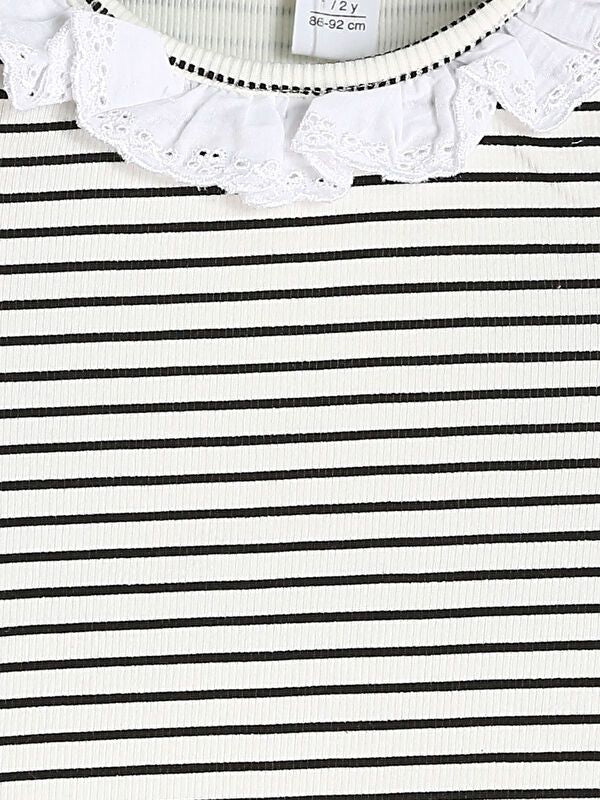 Moudda LC Waikiki - Body en jersey manches longues Fille Rayures noires - Tunisie 3