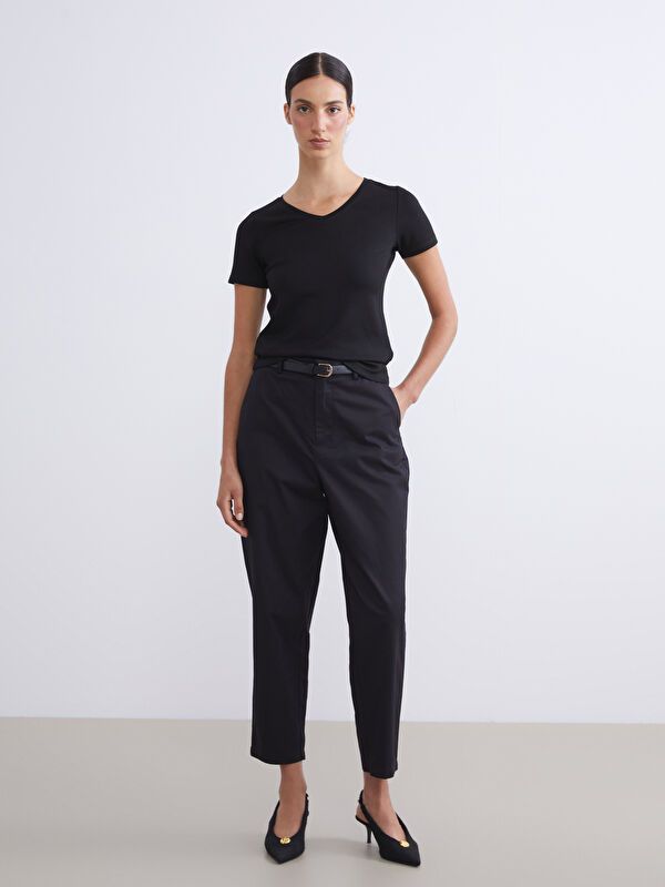 Moudda LC Waikiki - Pantalon tissé fin Femme Noir - Tunisie 1