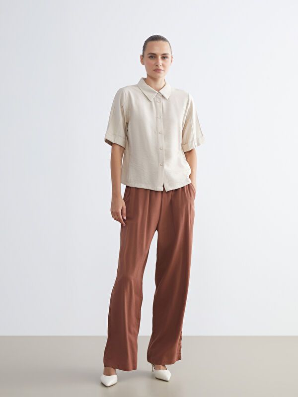 Moudda LC Waikiki - Pantalon tissé fin Femme Brun - Tunisie 1