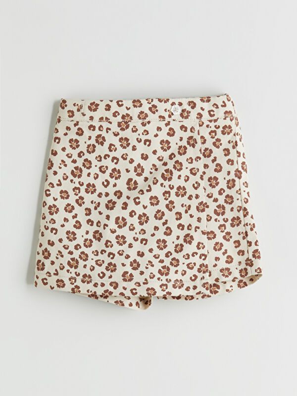 Moudda LC Waikiki - Short / bermuda tissé Fille Imprimé marron - Tunisie 1