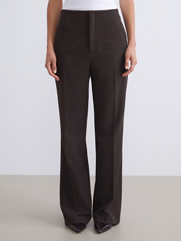 Moudda LC Waikiki - Pantalon tissé moyen Femme Brun foncé - Tunisie 2