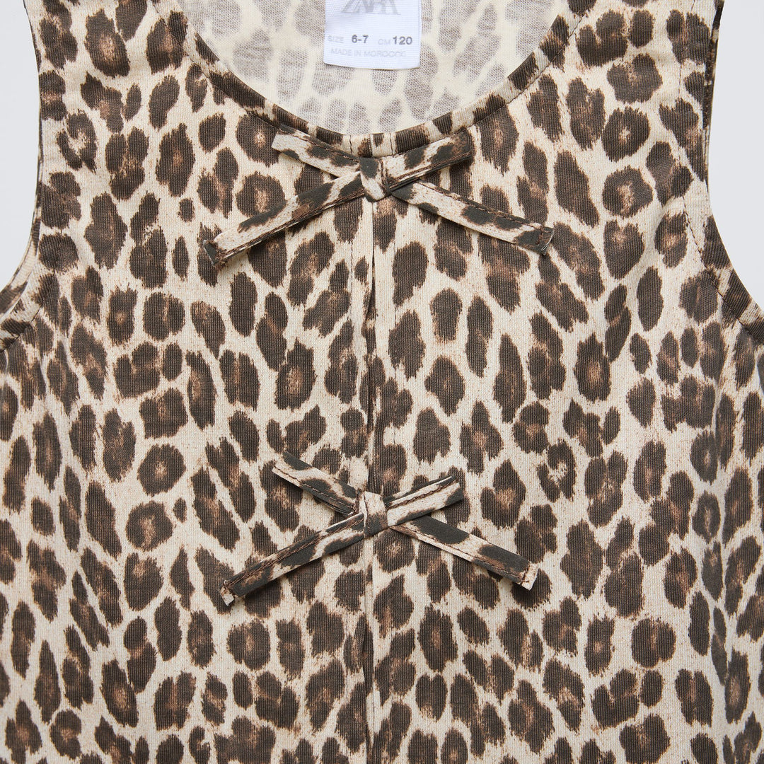 Moudda ZARA - T-shirt imprimé animalier volants et nœuds - Tunisie 3